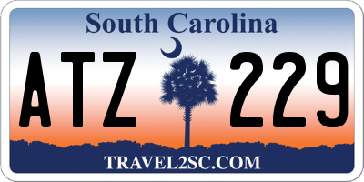 SC license plate ATZ229