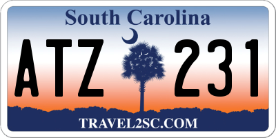 SC license plate ATZ231