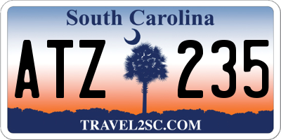 SC license plate ATZ235