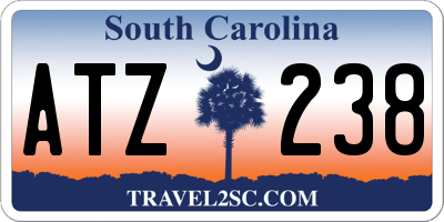 SC license plate ATZ238