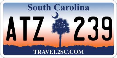 SC license plate ATZ239