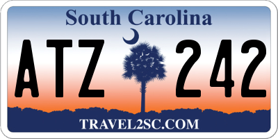 SC license plate ATZ242