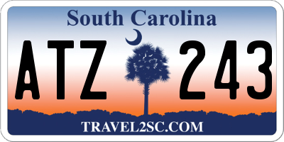 SC license plate ATZ243