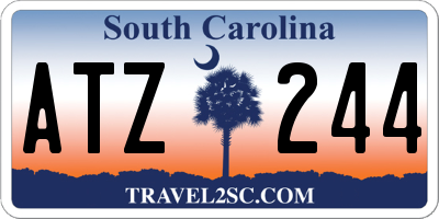 SC license plate ATZ244
