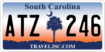 SC license plate ATZ246