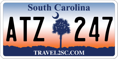 SC license plate ATZ247