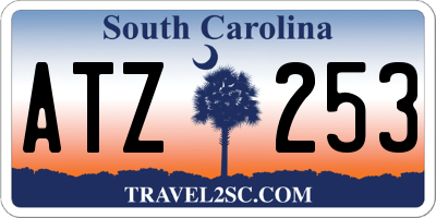 SC license plate ATZ253