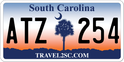 SC license plate ATZ254
