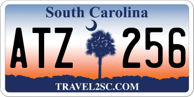 SC license plate ATZ256