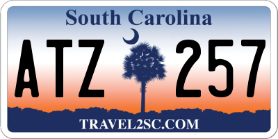 SC license plate ATZ257