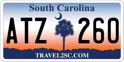 SC license plate ATZ260