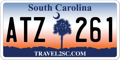 SC license plate ATZ261