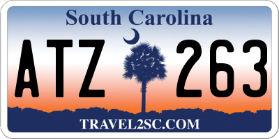 SC license plate ATZ263