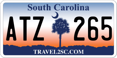 SC license plate ATZ265