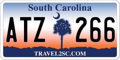 SC license plate ATZ266