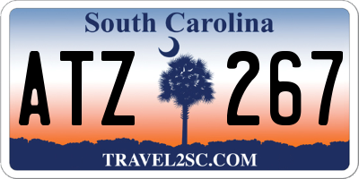 SC license plate ATZ267