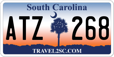 SC license plate ATZ268