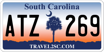 SC license plate ATZ269