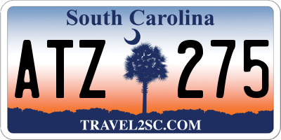 SC license plate ATZ275