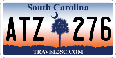 SC license plate ATZ276