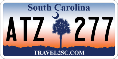 SC license plate ATZ277