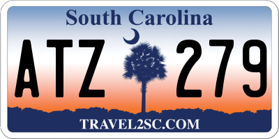 SC license plate ATZ279