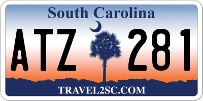 SC license plate ATZ281