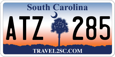 SC license plate ATZ285
