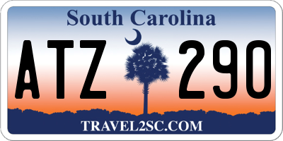 SC license plate ATZ290