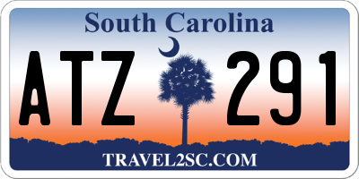 SC license plate ATZ291