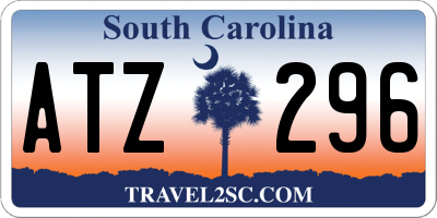 SC license plate ATZ296