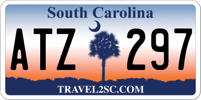 SC license plate ATZ297