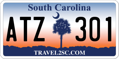 SC license plate ATZ301