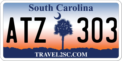 SC license plate ATZ303