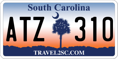 SC license plate ATZ310
