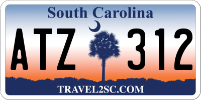 SC license plate ATZ312
