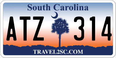 SC license plate ATZ314