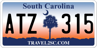 SC license plate ATZ315