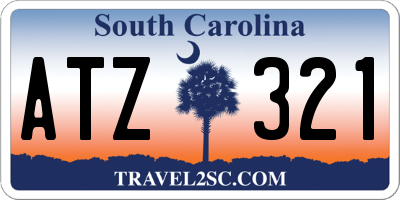 SC license plate ATZ321