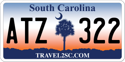 SC license plate ATZ322