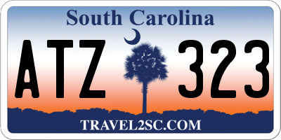 SC license plate ATZ323
