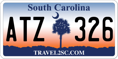 SC license plate ATZ326