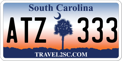 SC license plate ATZ333