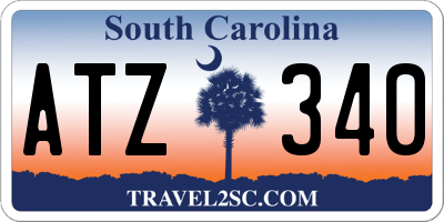 SC license plate ATZ340