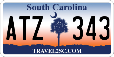 SC license plate ATZ343