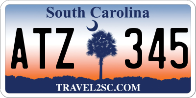 SC license plate ATZ345
