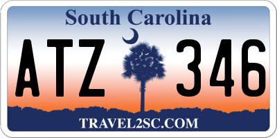 SC license plate ATZ346