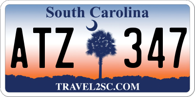 SC license plate ATZ347