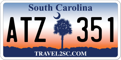 SC license plate ATZ351