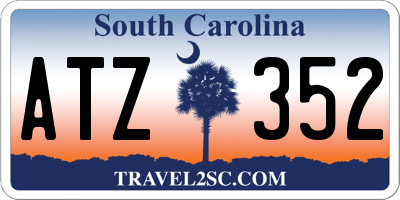 SC license plate ATZ352